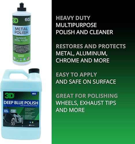 Miniatura 2 de 3D Esmalte de metal  Esmalte multiusos resistente limpiador restaurador y protector para metal aluminio cromo 16 onzas