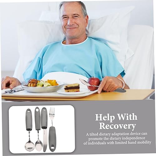 Miniatura 6 de Healifty 1 Unidades de cubiertos flexibles Utensilios portátiles de viaje cubiertos de viaje Utensilios adaptativos Vajilla para ancianos Cubiertos
