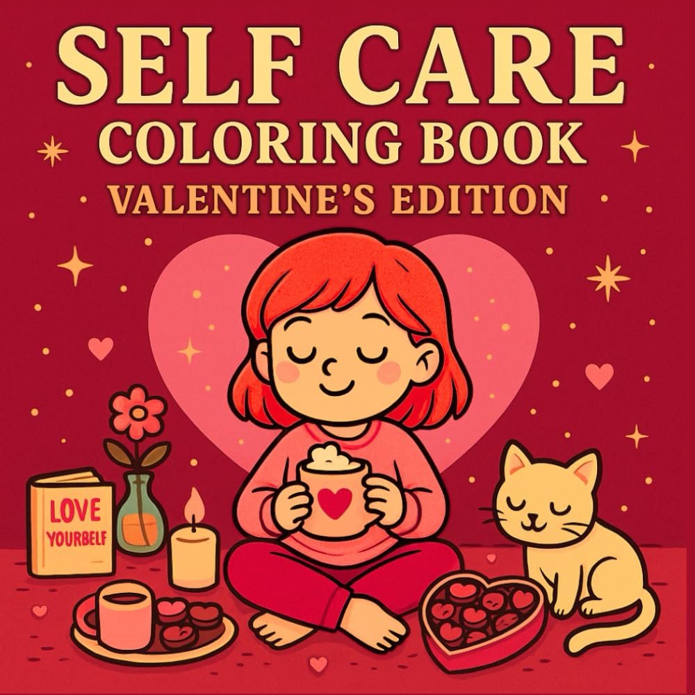 SELF CARE COLORING BOOK VALENTINE’S EDITION: Relax, Color & Love Yourself