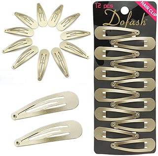 Dofash 5CM/2IN Blonde Hair Clips for Thin Hair, Metal Snap Barrettes, Ha...