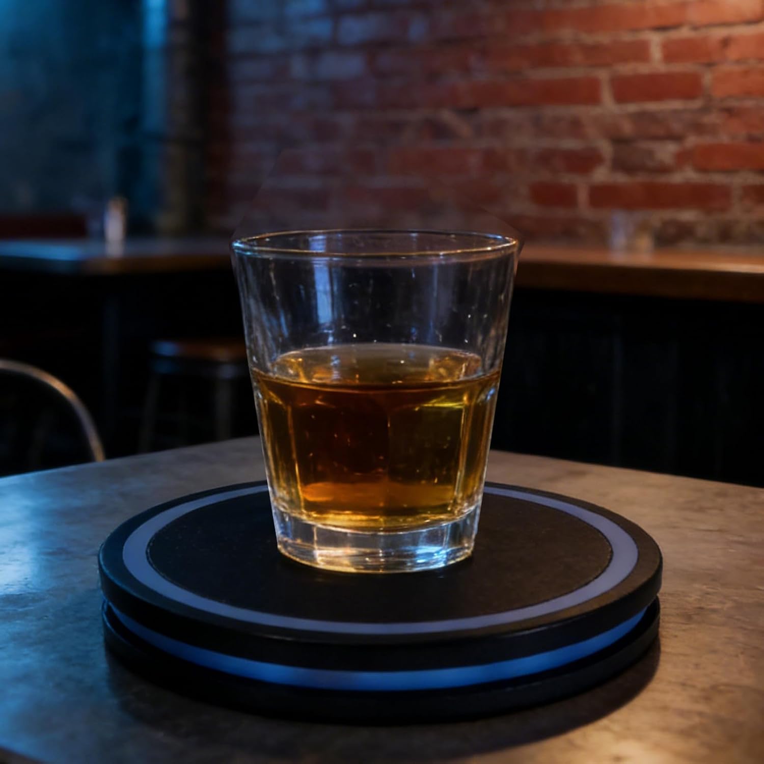 Smart Coaster, Smart Cocktail Coaster with Intelligent Color Changing Control, Non Slip Surface for Home Bar, Party, Travel, Outdoor Events