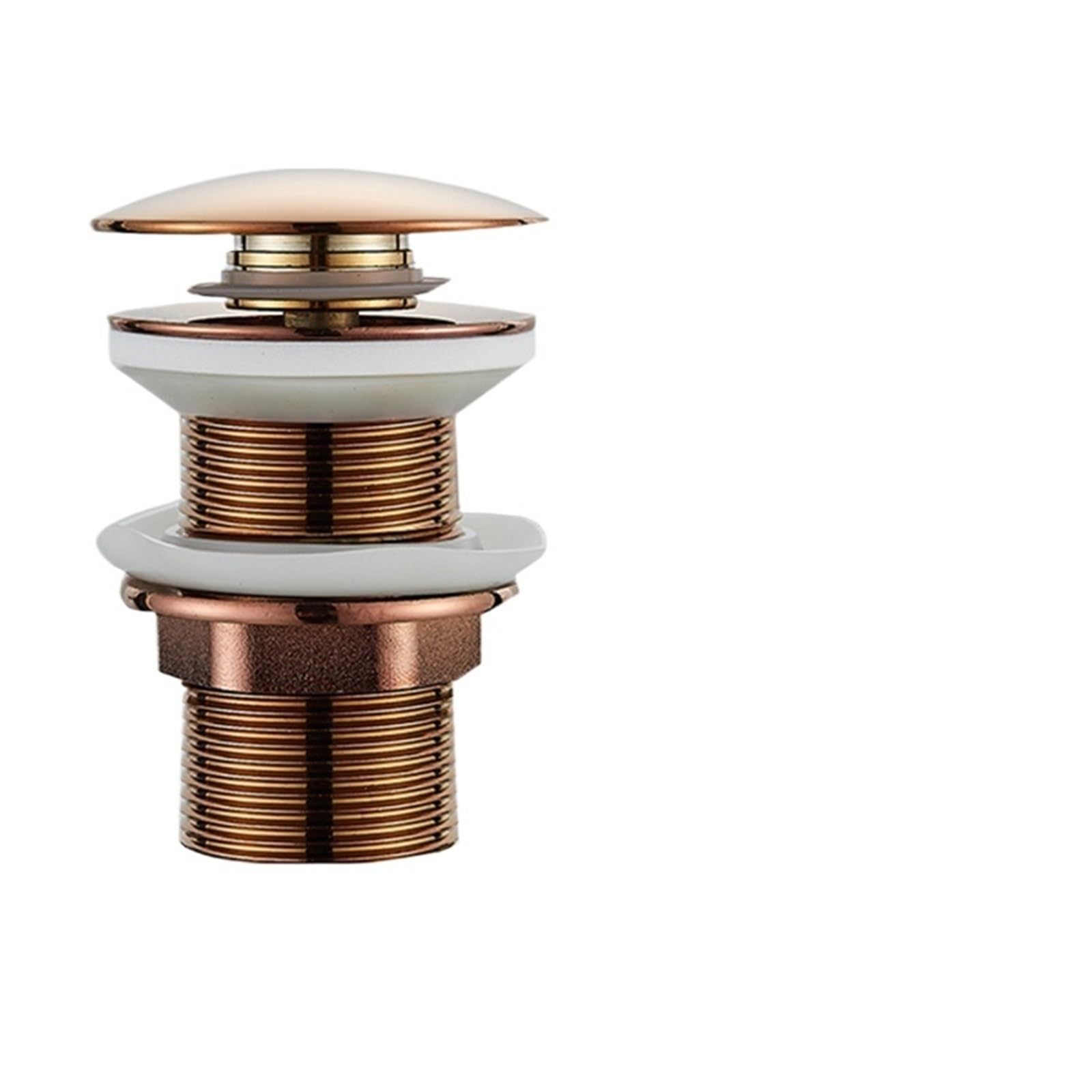 Tappo Lavandino Bagno Pulsante di scarico pop-up Lavandino del bagno Scolapiatti Sifone Tappo Rubinetto for lavabo Accessorio Tubo for Nero cromato per Il Foro di drenaggio(Rose Gold A)