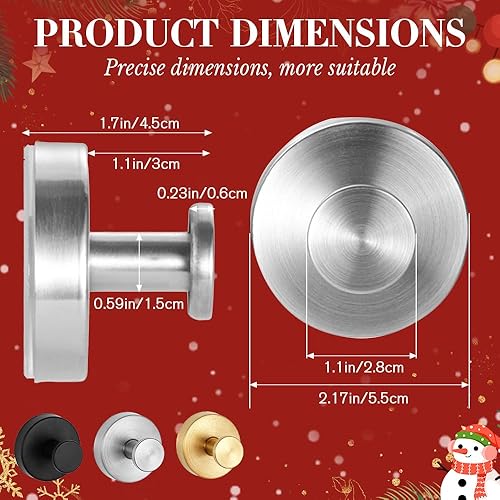 Miniatura 6 de Ganchos de ventosa para coronas en vidrio, ganchos de lujo sin taladro, colgador de corona para puerta delantera, ganchos de metal para toallas para