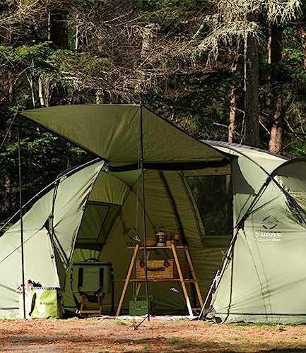 S'more Deeper 4 Season Tunnel Tent With 2 Rooms And Large Mesh Windows For Camping Hiking 100% Waterproof 3000Mm(Tent And Two Canopy Poles) #TOP4