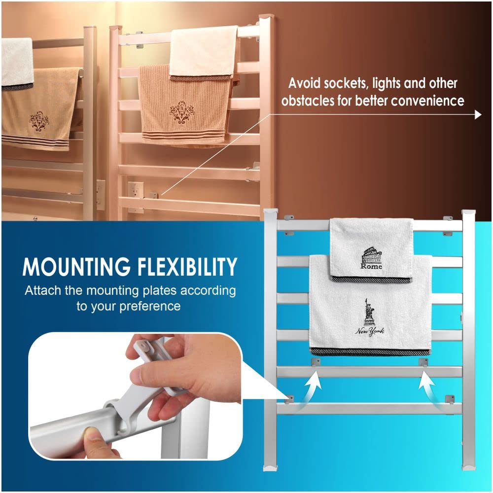 INNOKA 2-in-1 Multifunction Heated Towel Warmer, Fabrics Dryer for  Household, Bathroom, Aluminum Structure with Chrome Plate, Stand Alone or  Wall Mounted, Keep Your Clothes Clean and Dry : Home u0026 Kitchen - Amazon.com
