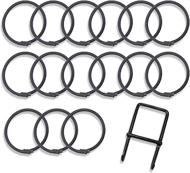 NEWAN 15Pcs Independent Bungee Cords,Replacement for Fitness Trampoline Bungee Cords + Mounting Tool - Max Limit 330 lbs