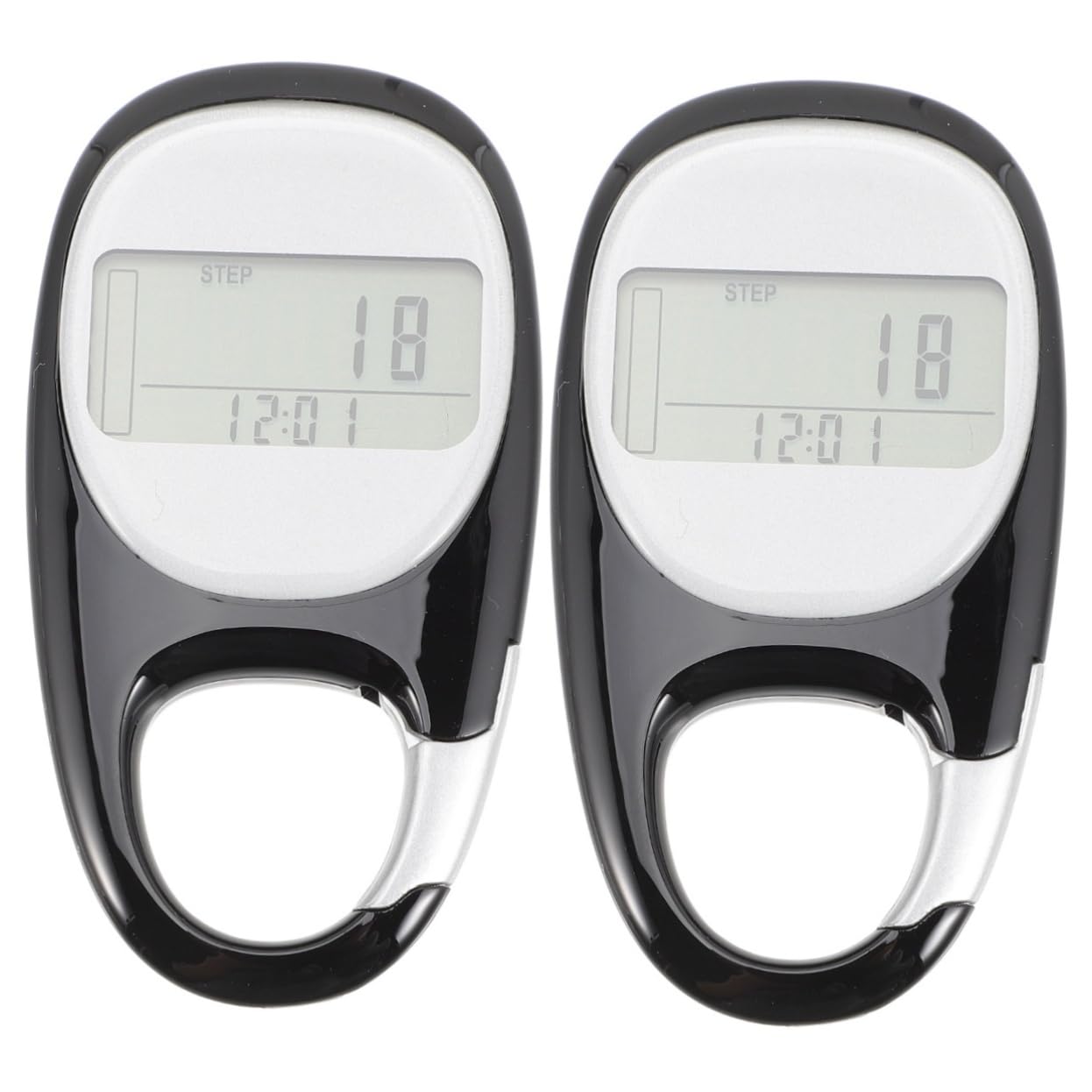 VANZACK Lot De 2 Podomètres Portables pour Fitness Marche Design Simple Facile À Utiliser