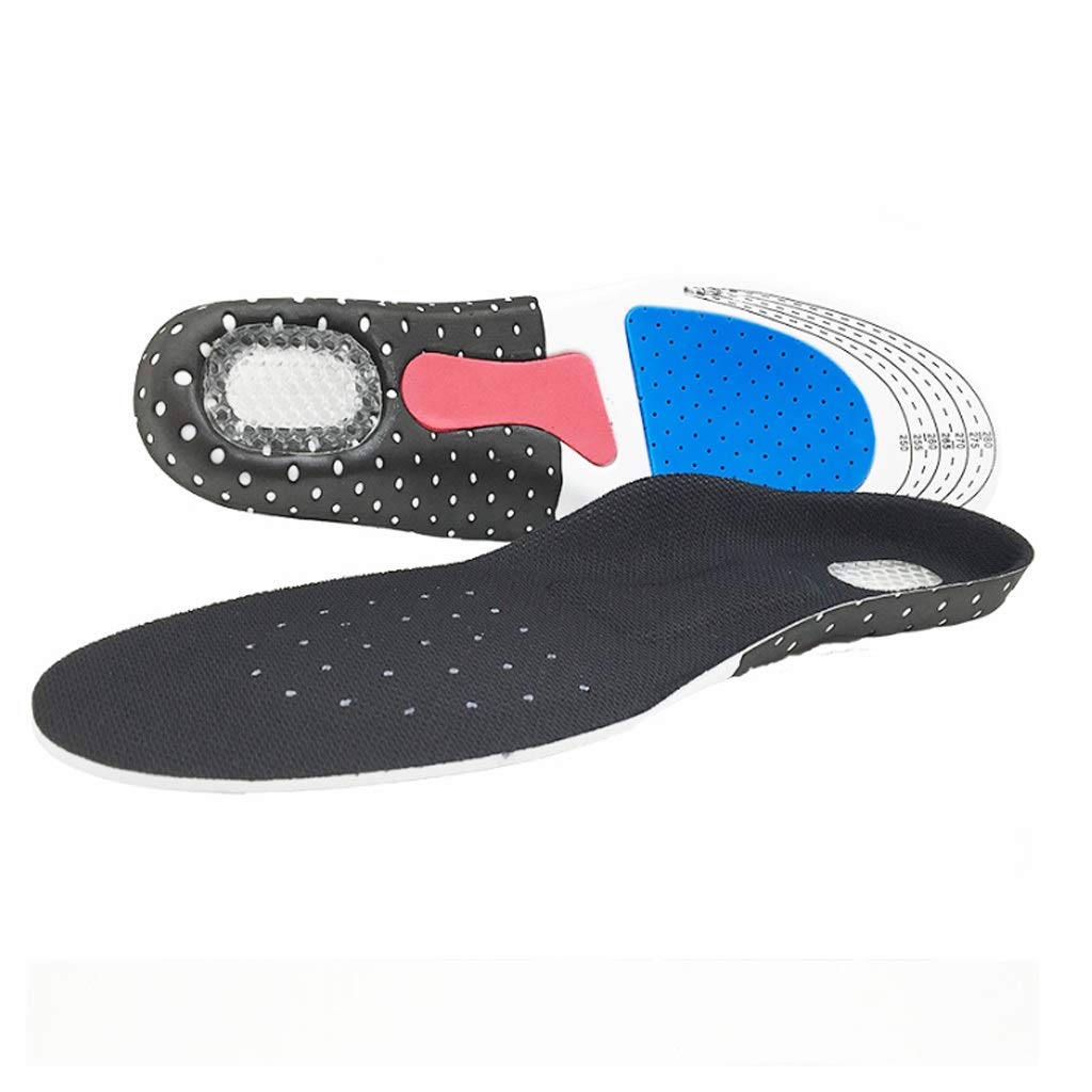 Semelle intérieure en Gel de Silicone, Semelle intérieure de Course Sportive, Coussin orthopédique Unisexe, Absorption des Chocs de Massage, Soutien de la voûte Plantaire(Argento,S)
