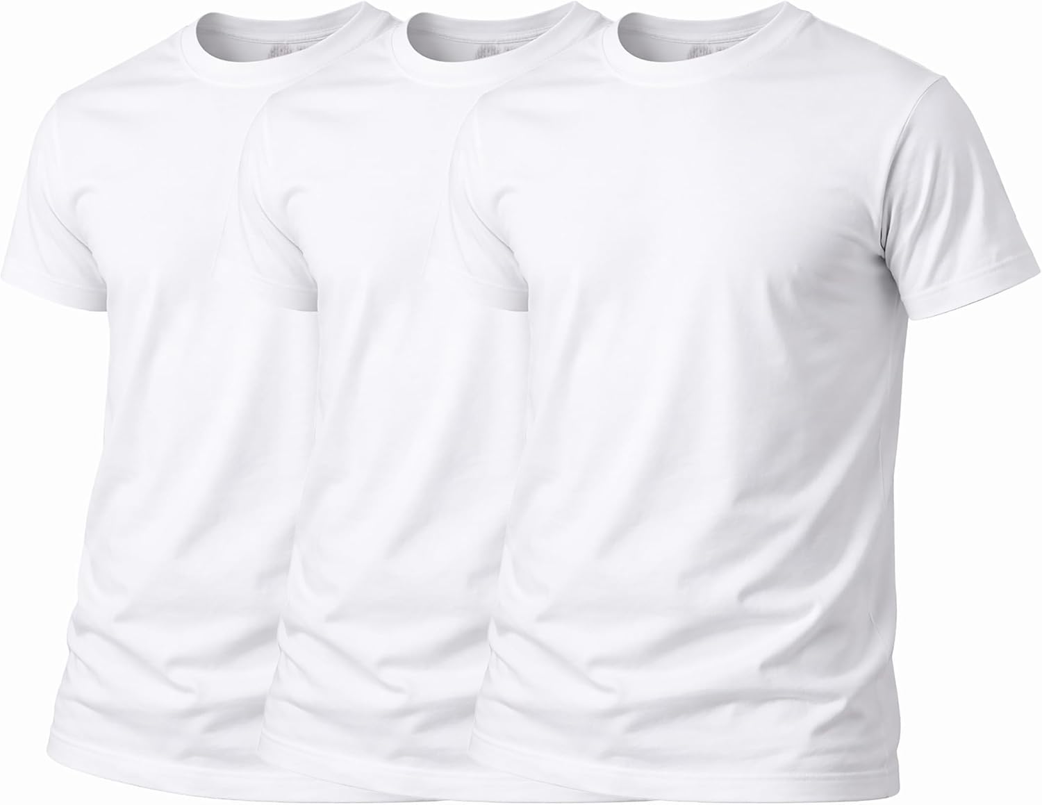 Fruit of the Loom Men's Crew Tee Undershirts, Moisture Wicking & Tag Free - White - 3 Pack X-Large