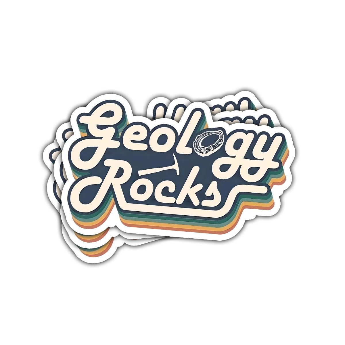 3 adesivi divertenti con scritta in lingua inglese "Sorry I'm Late I Saw A Rock", geologo, geologo, paleontologo, per collezionisti, rockhound, per laptop, bottiglia d'acqua, telefono, casco, elmetto