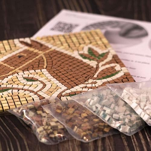 Miniatura 7 de Juego completo de iniciación de mosaico para todos, crea una obra de arte romana de 5.9 x 5.9 in, 5.9 pulgadas La noche