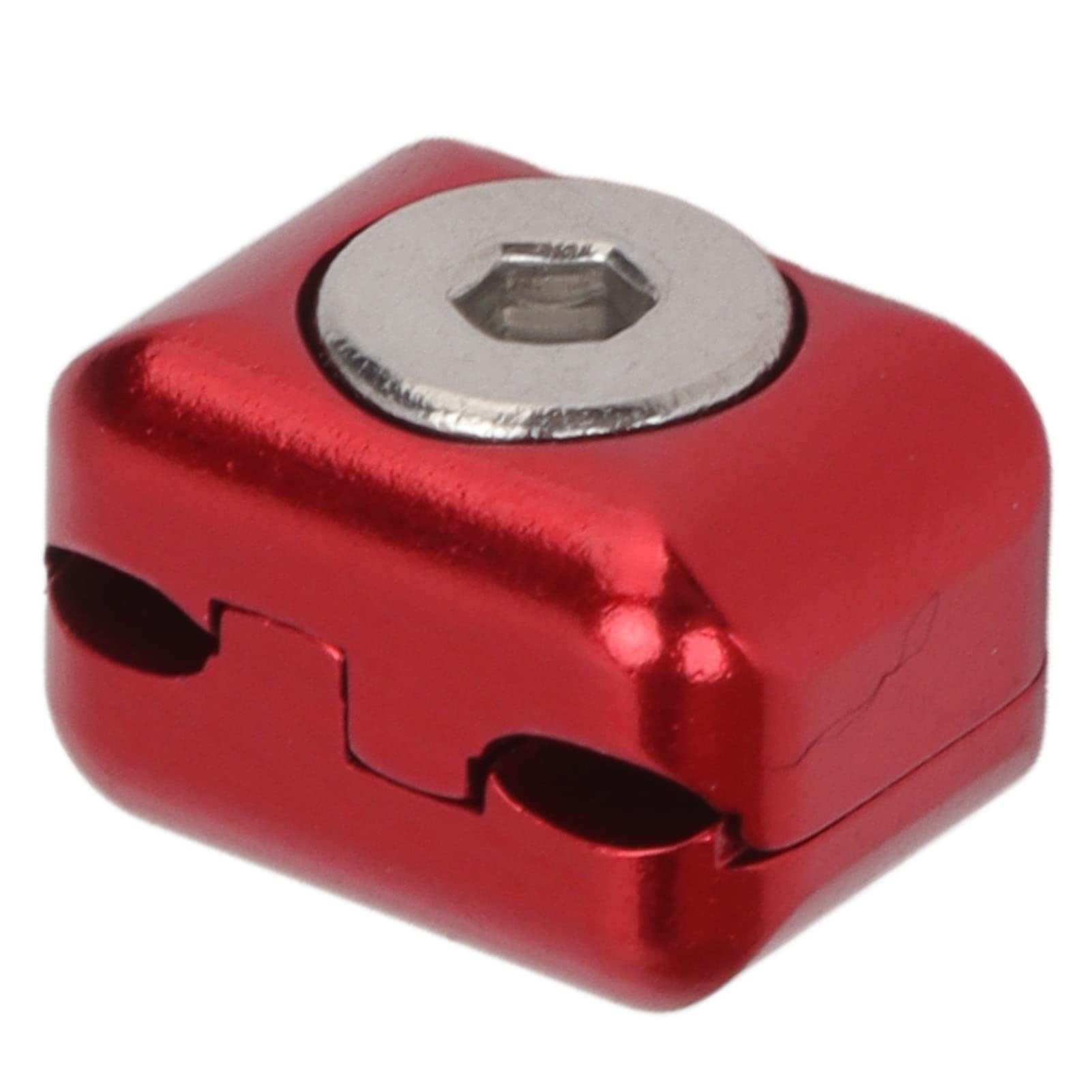 Composite Bow Metal Cable Clip, Aluminum Alloy Drop Out Reduces Vibration Adjustment Wheel Rest Cable Clamp Buckle for Archery (Red)-picture-18