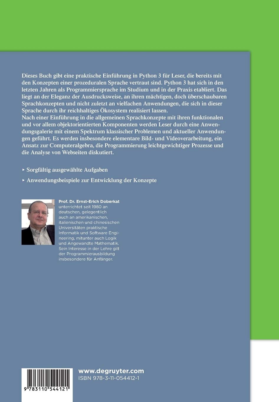 Python 3: Ein Lern- und Arbeitsbuch (De Gruyter Studium)