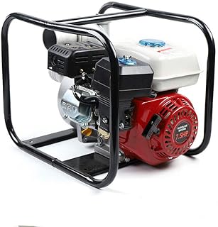 210CC Gasoline Water Pump, 4 Stroke 7.5HP Gasoline Water Pump High Pressure Irrigation Pump for Agricultural Garden Irrigation (US Stock) Red