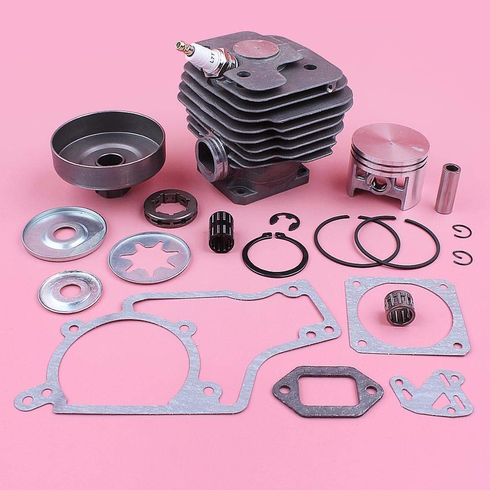 HAOHAO 52mm Cilindro Kit de pistón Compatible with Stihl MS380 038 MS 380 Embrague Piñón Borde del Tambor de Juntas Kit de reparación de la Motosierra sustituir Parte de Repuesto
