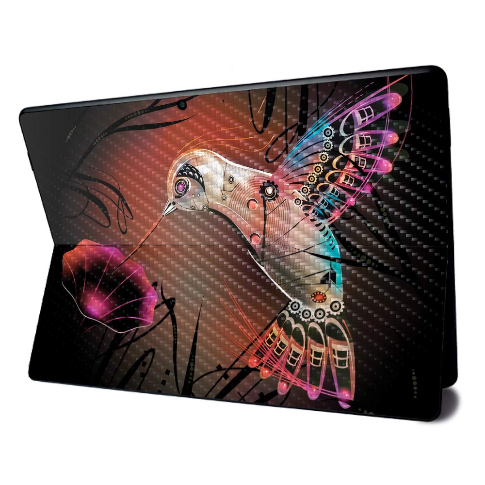 MightySkins Carbon Fiber Skin for Microsoft Surface Pro X - Cyborg Nature | Textured Carbon Fiber Finish | Easy to Apply, Remove, and Change Styles | Made in The USA