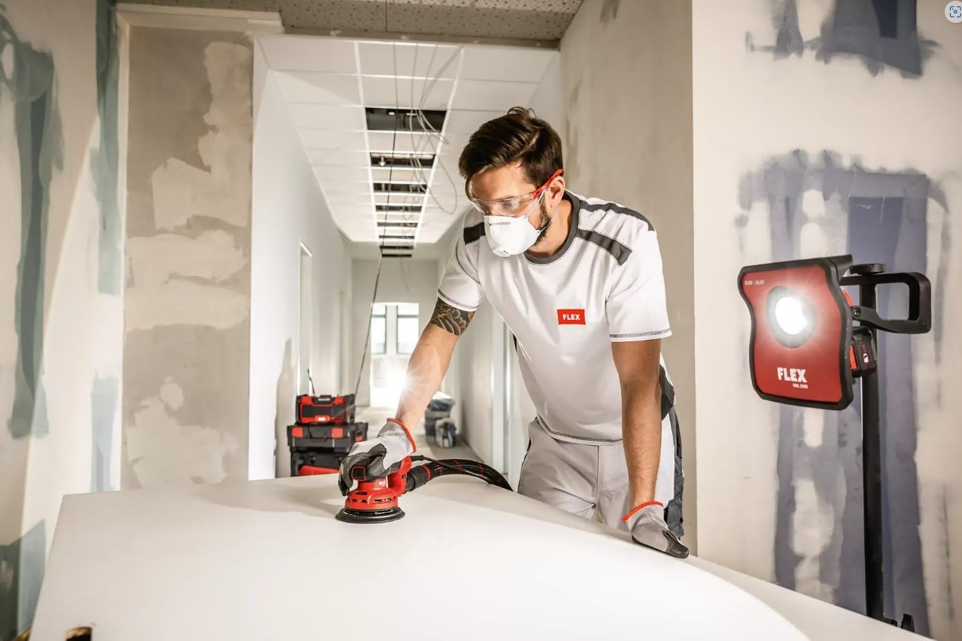 Flex Levigatrice orbitale ORE 3-150 EC (400 W, disco abrasivo ø 150 mm, corsa 3 mm, motore brushless, smerigliatrice, collegamento per aspirazione polvere ø 27 mm) 447684