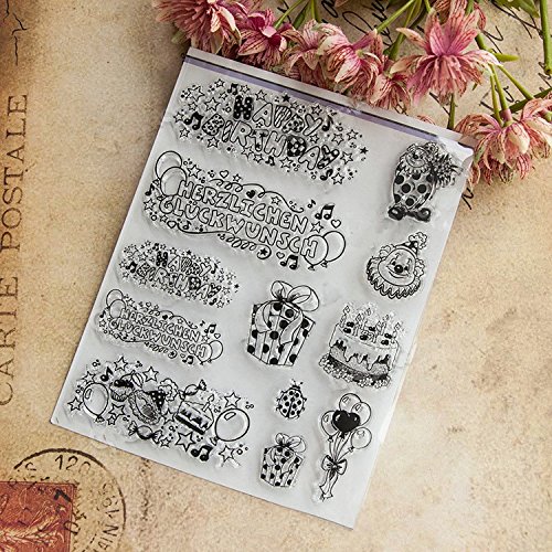 Buy Generic scrapbook DIY happy birthday ACRYLIC clear STAMPS FOR PHOTO
