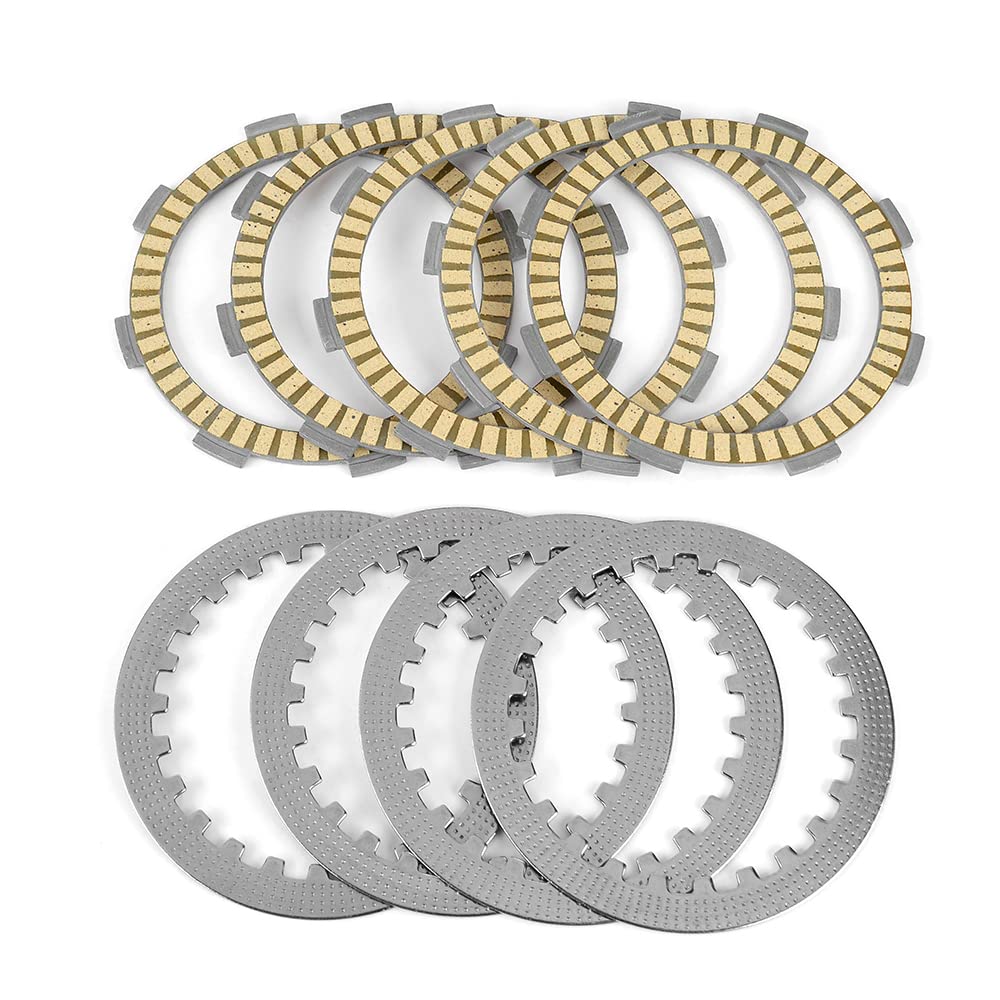 TERAM OISIRS - Kit de discos recortados y lisos para embrague para Honda NX 125 K/S/F Transcity de 1989 1990 1991 1992 1993 1994 1995 1996 1997