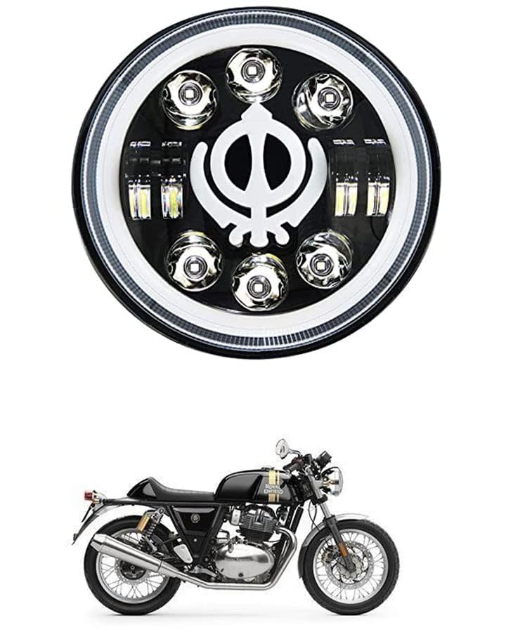 Bullet Khanda Led headlight 7inch Suitable For Bullet,gypsy,thar,standard,jeep etc-image-27