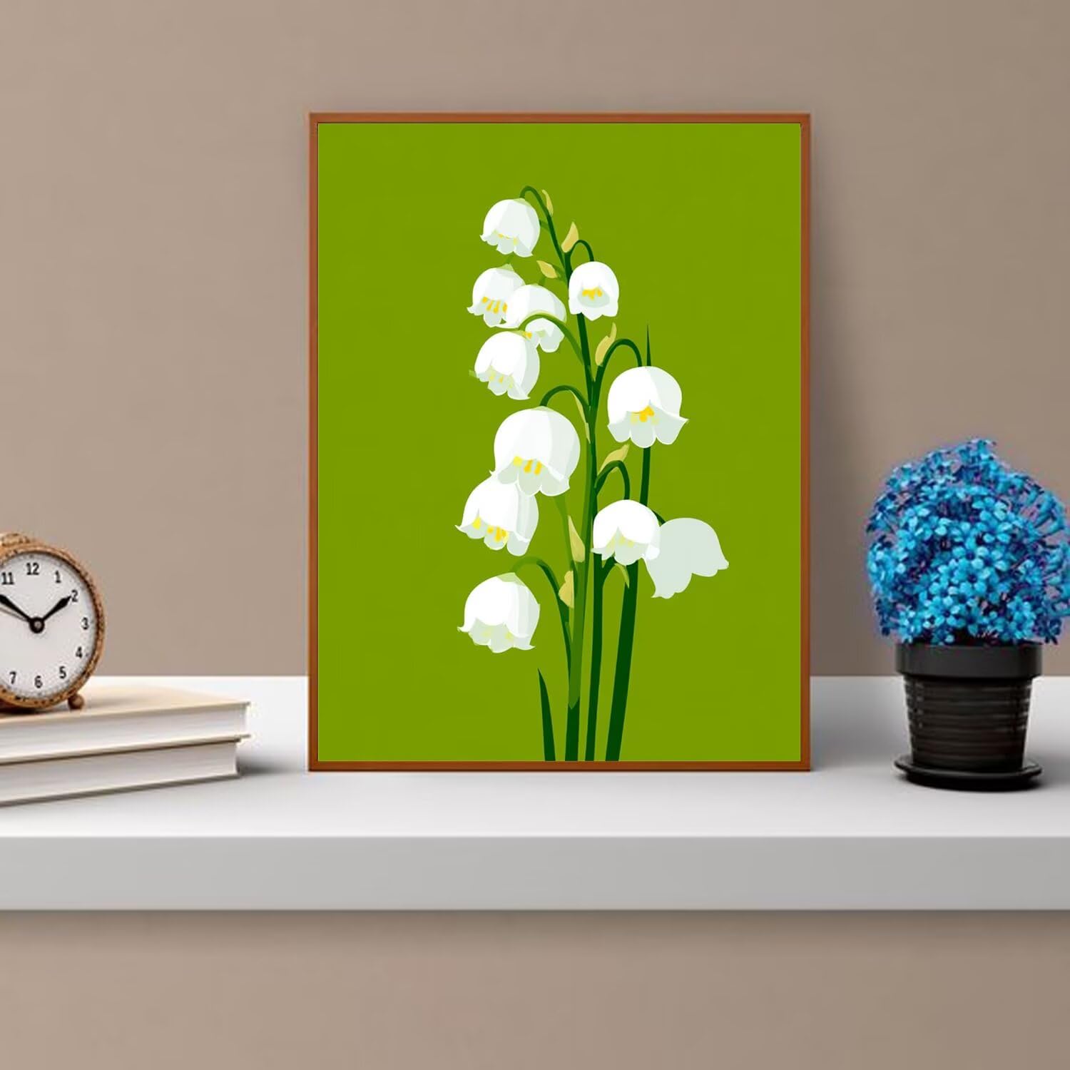 Dipingere con i Numeri Adulti Bianco, Fiori Dipingere con i Numeri Bambini DIY Kit, Set Premium con Pennelli, Decorazione Casa & Creativo Regalo di Compleanno, Attività di Tempo libero 90x120cm z-3