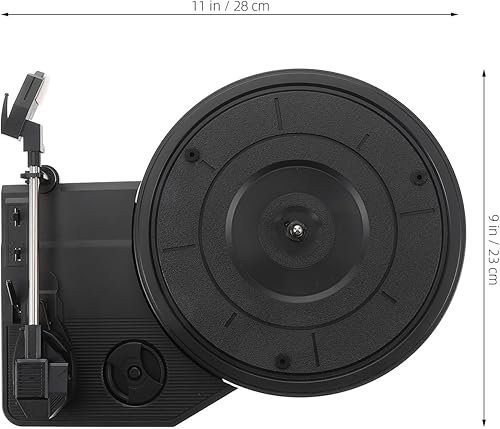 Miniatura 2 de Reproductor de discos de vinilo retro de 7.874 in con gran movimiento de gramófono altavoces incorporados para amantes de la música y coleccionistas