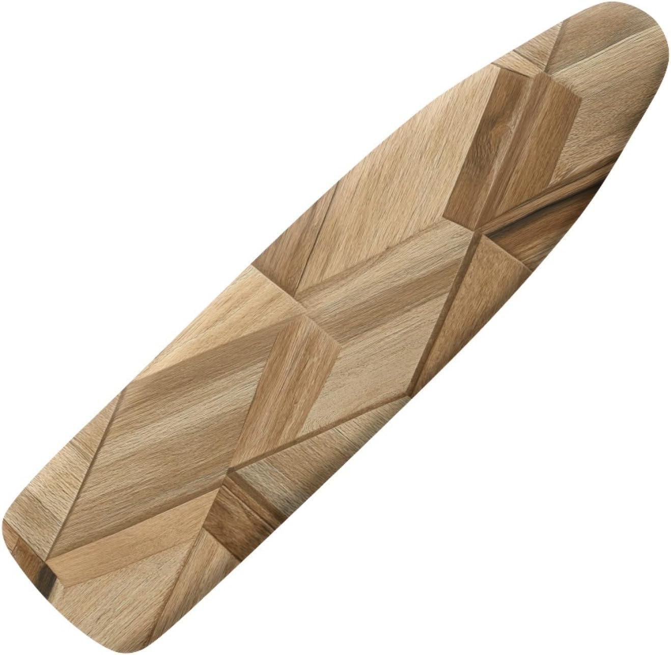 Padded Ironing Board Covers 18 X 49 Wooden Geometric Pattern Ironing Board Pad and Cover Thick Replacement Drawstring Tightening & Lock, Easy Fit, Scorch & Stain Resistant, Non Slip