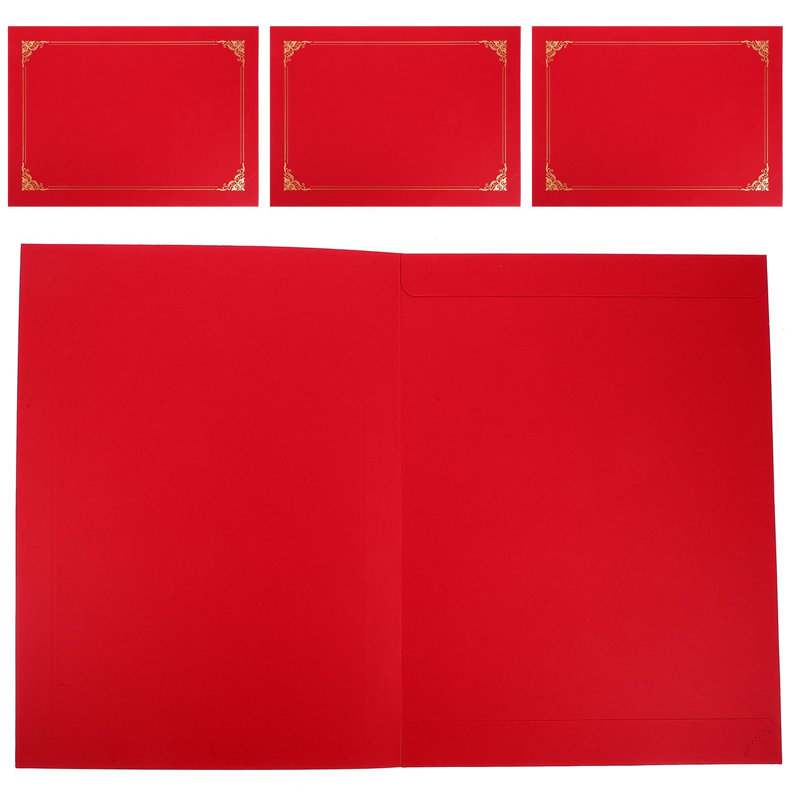 Garneck 4 Pezzi Cartellina per Certificati Rosso Formato Standard 8,5 X 11