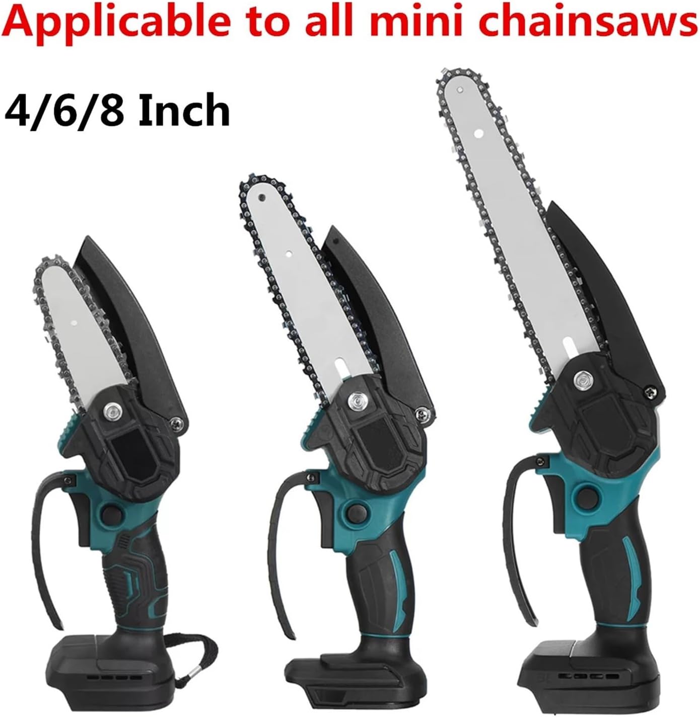 4 6 Inch 8 Inch Chainsaw Guide Bar Chain Set 1/4''P for Mini Electric Chain Saw Wood Cutter Power Tools Replacement Spare Chains
