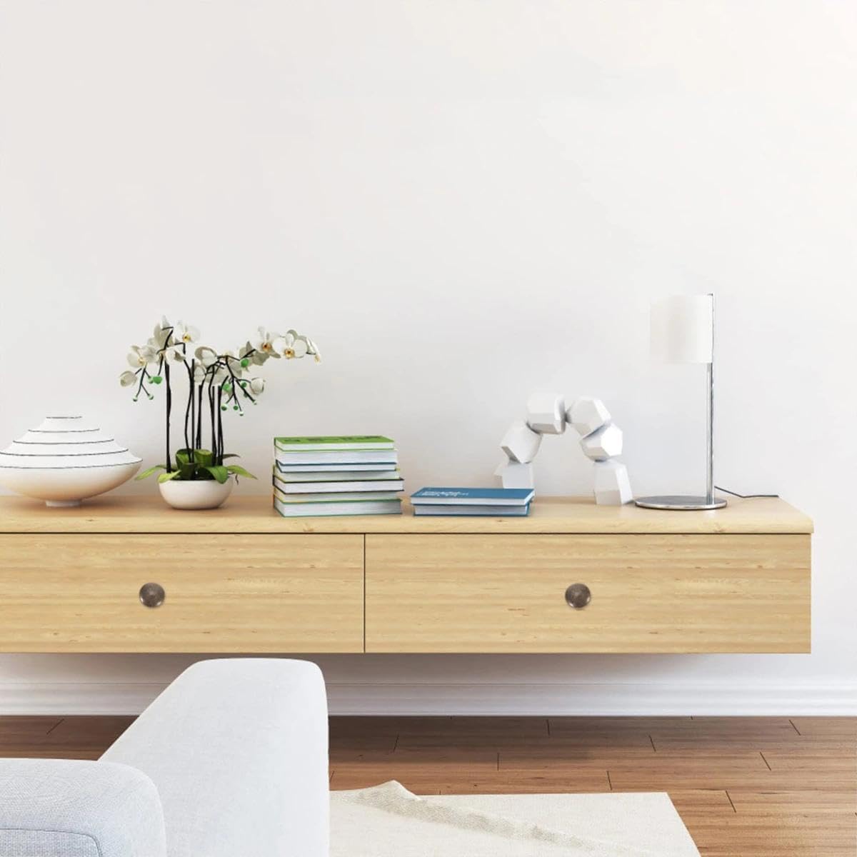 10pcs Bronze Mushroom Shaped Stainless Steel Single Hole Handle, Gold Minimalist Cabinet, Wardrobe Door, Drawer Circular Black Small Handle