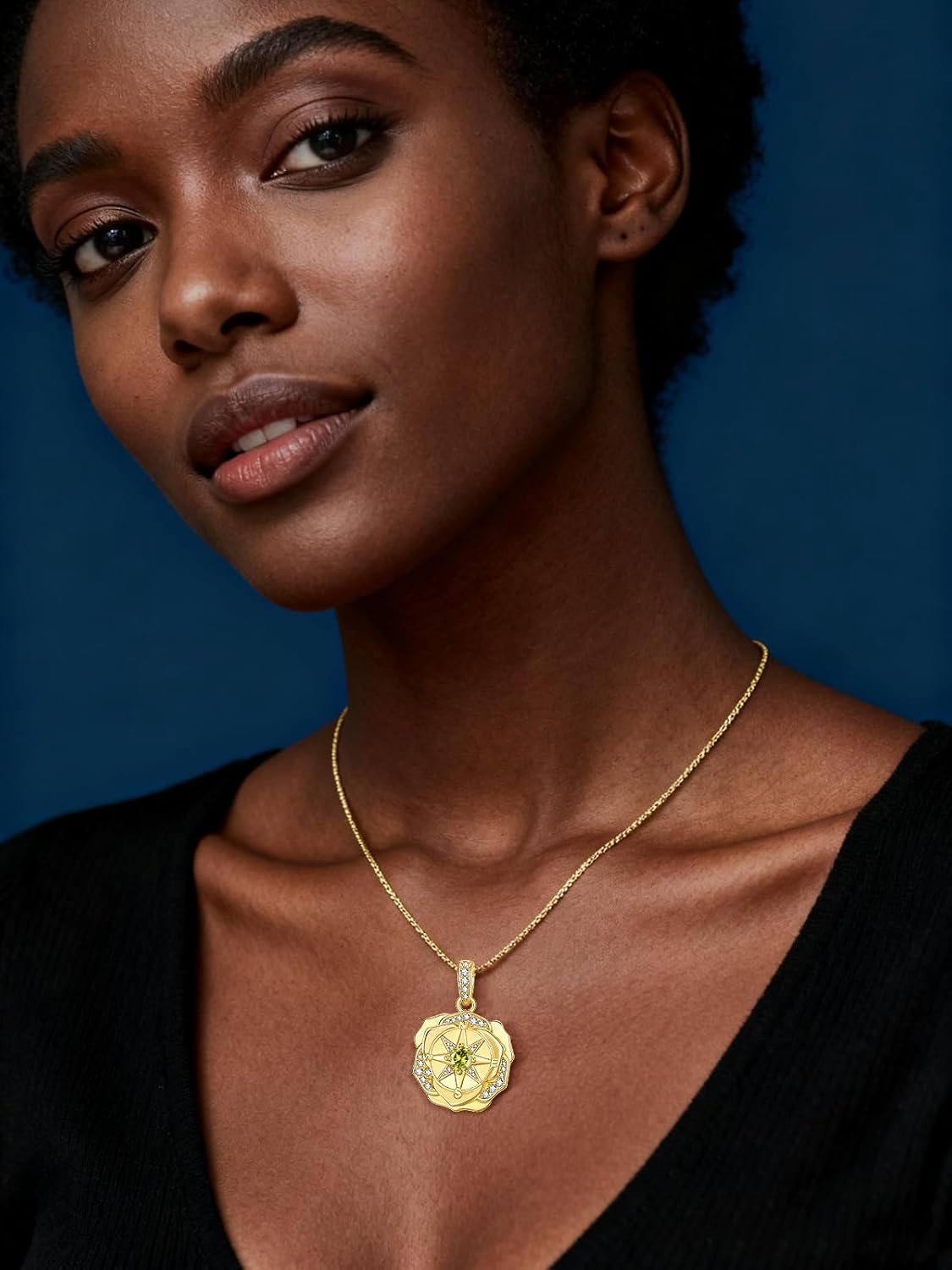 14K Gold Compass Necklace For Women I'd be lost without you Pendant Necklace Valentine‘s day Mother's day Gift For Women Wife Mom Her - Image 5