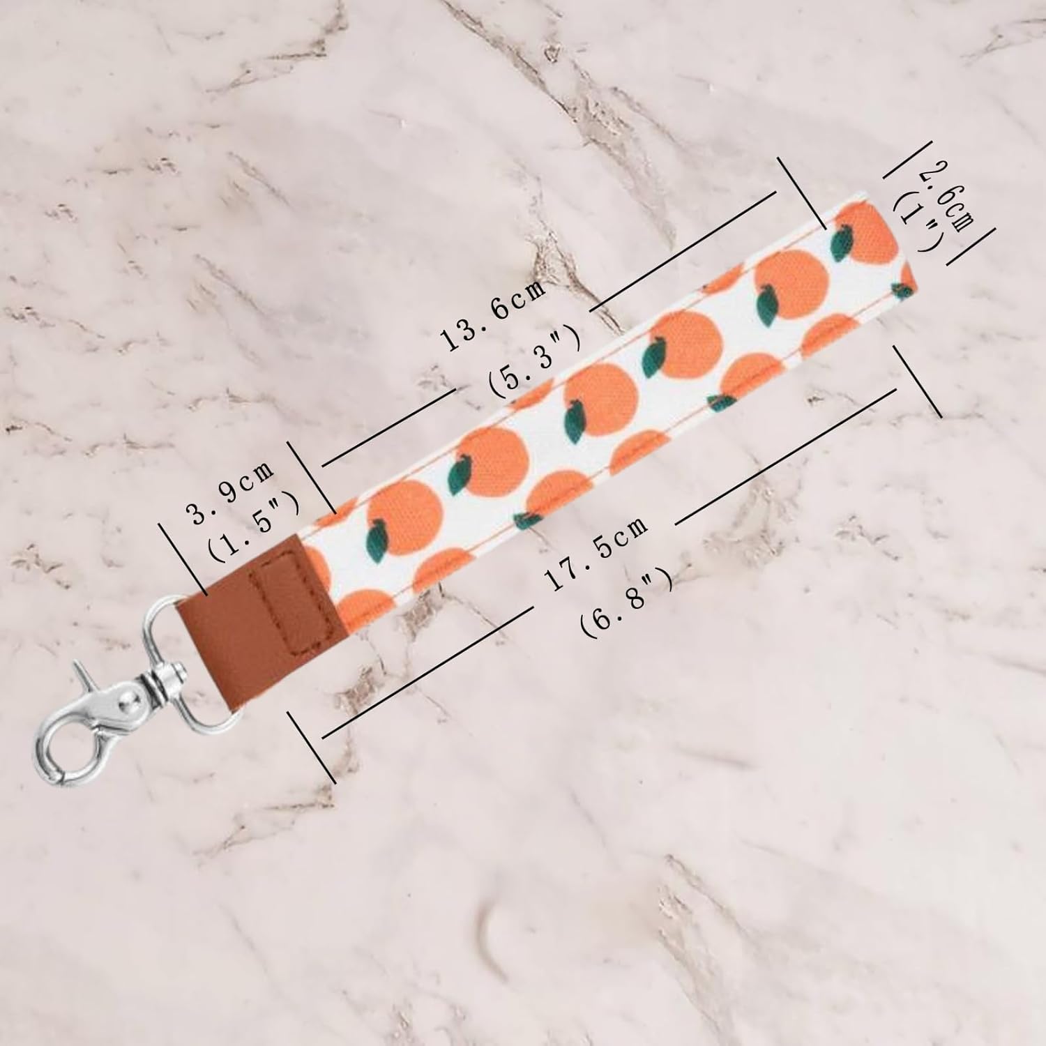 Hand Wrist Lanyard Key Chain Holder, Floral Key Fob Wristlet, Keychain, Key Lanyard Wristlet, Key Chain (White) - Image 6