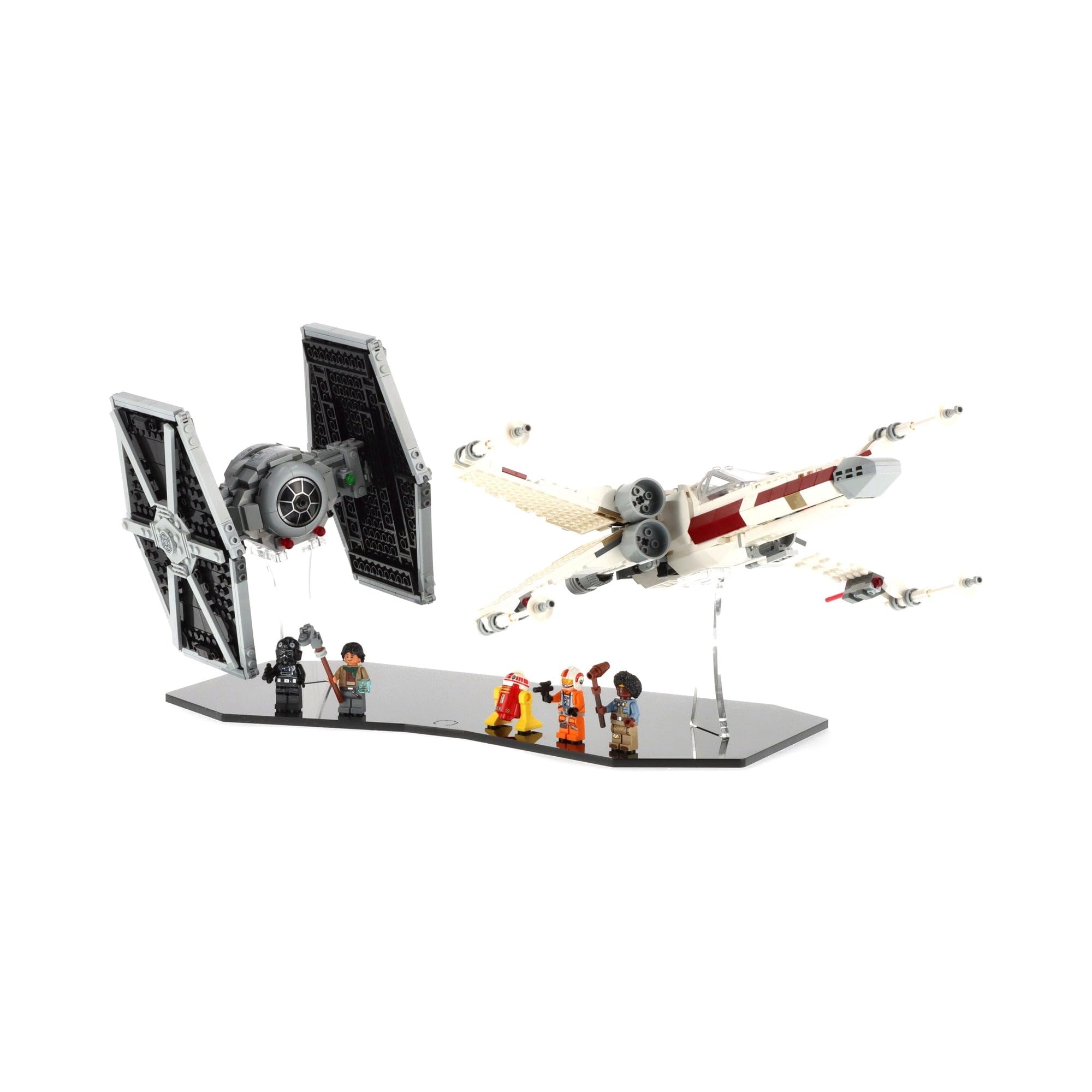 Display Stand compatible with Lego 75393 TIE Fighter & X-Wing Mash-up