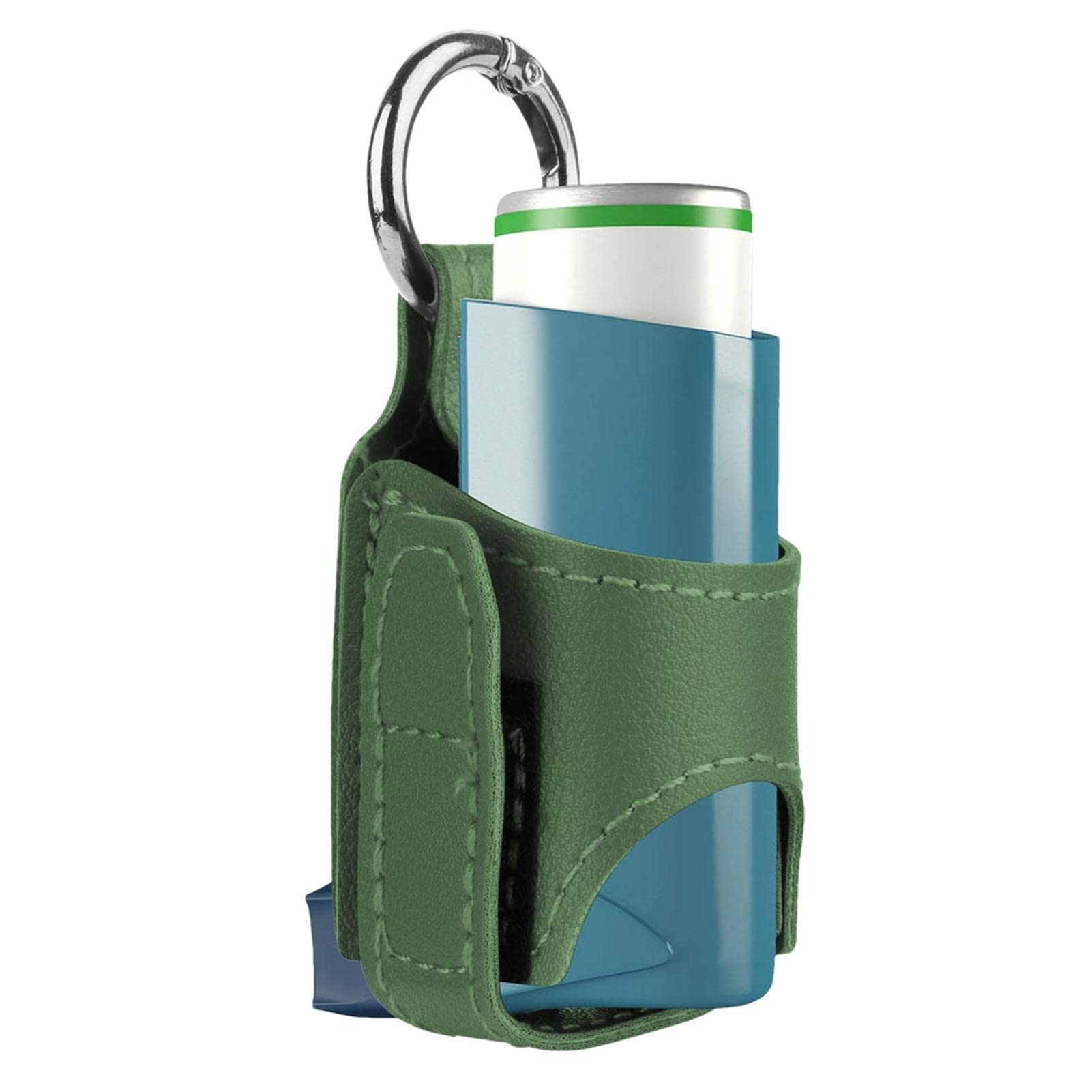 Skuda Inhaler Case Keychain - With Metal Buckle Holder And Case For Inhalers,Pu Leather, Lightweight, And Handy For Daily Use, School And Hiking