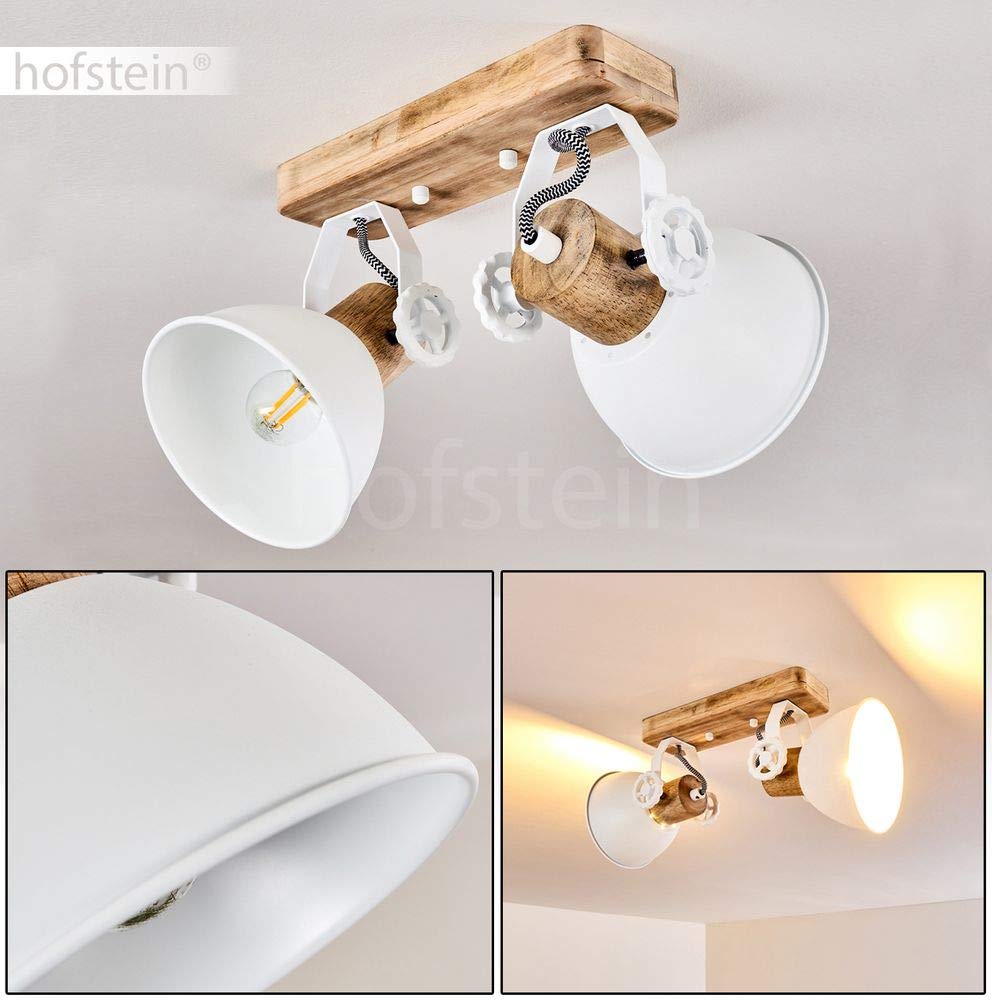 Globo PRISKA Plafondlamp houtlook, Zwart, Wit 54017D2 Globo PRISKA Plafondlamp houtlook, Zwart, Wit 54017D2