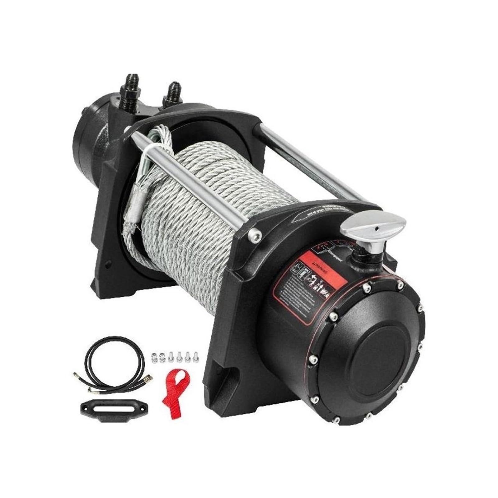 Cabrestante hidráulico de 10000 a 20000 lb con cable acero resistente 24 m y engranaje planetario 2 etapas for vehículos todoterreno, ATV, SUV, barcos otros Para uso de bricolaje(10000 LBS)