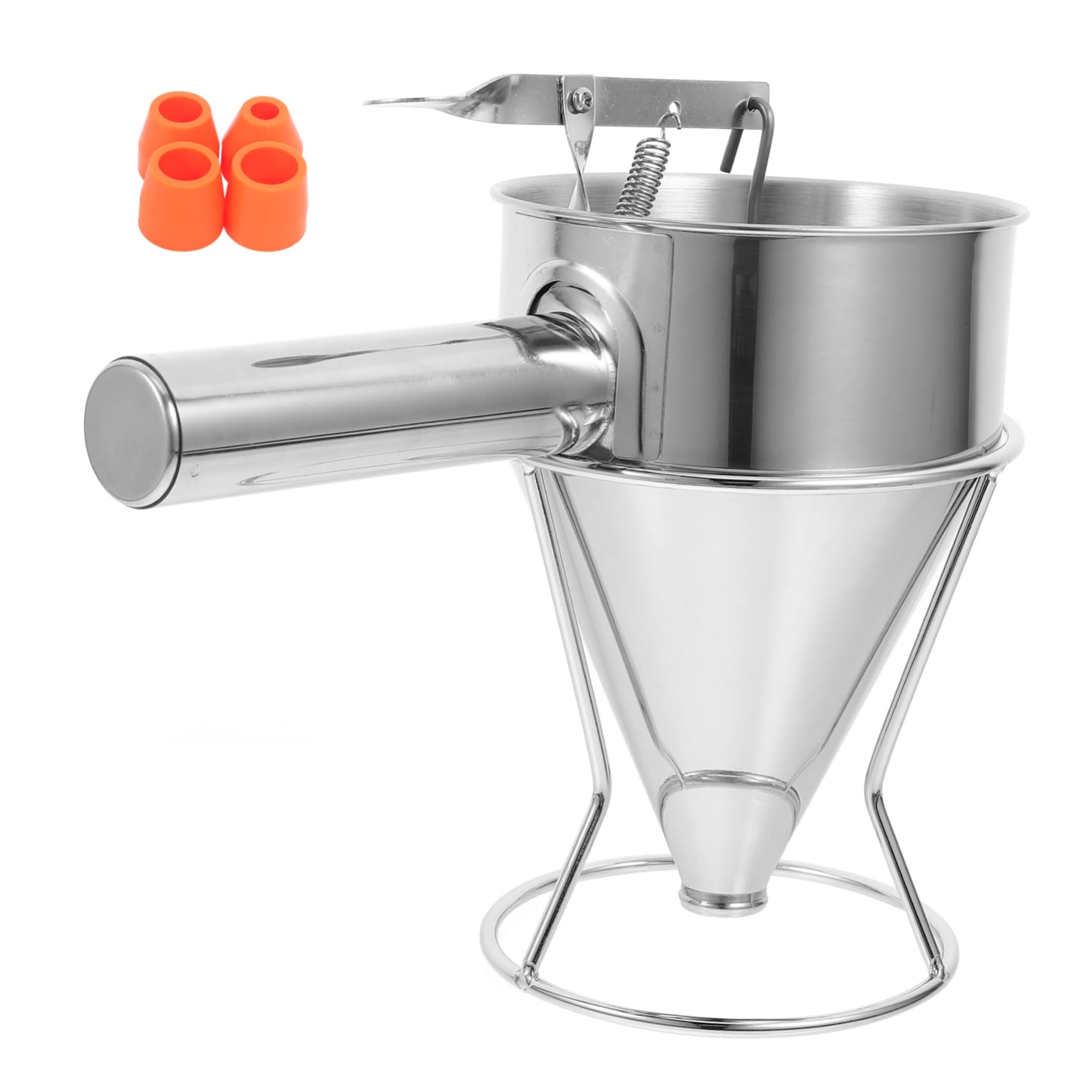 Attrezzo per Strauben in Acciaio Inossidabile Imbuto Conico e Distributore di Impasto Rimovibile per Utensili Cucina Inox e Accessori da Cucina