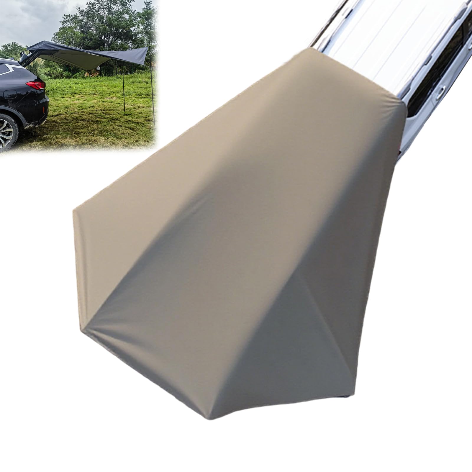 Portable Car Awning for Chevrolet Suburban 2000-2020 2021 2022 2023 2024 2025, Lightweight Outdoor Car Rear and Side Awning Shelter, Large Shade Canopy for Long-Distance Travel, Camping, Beaches