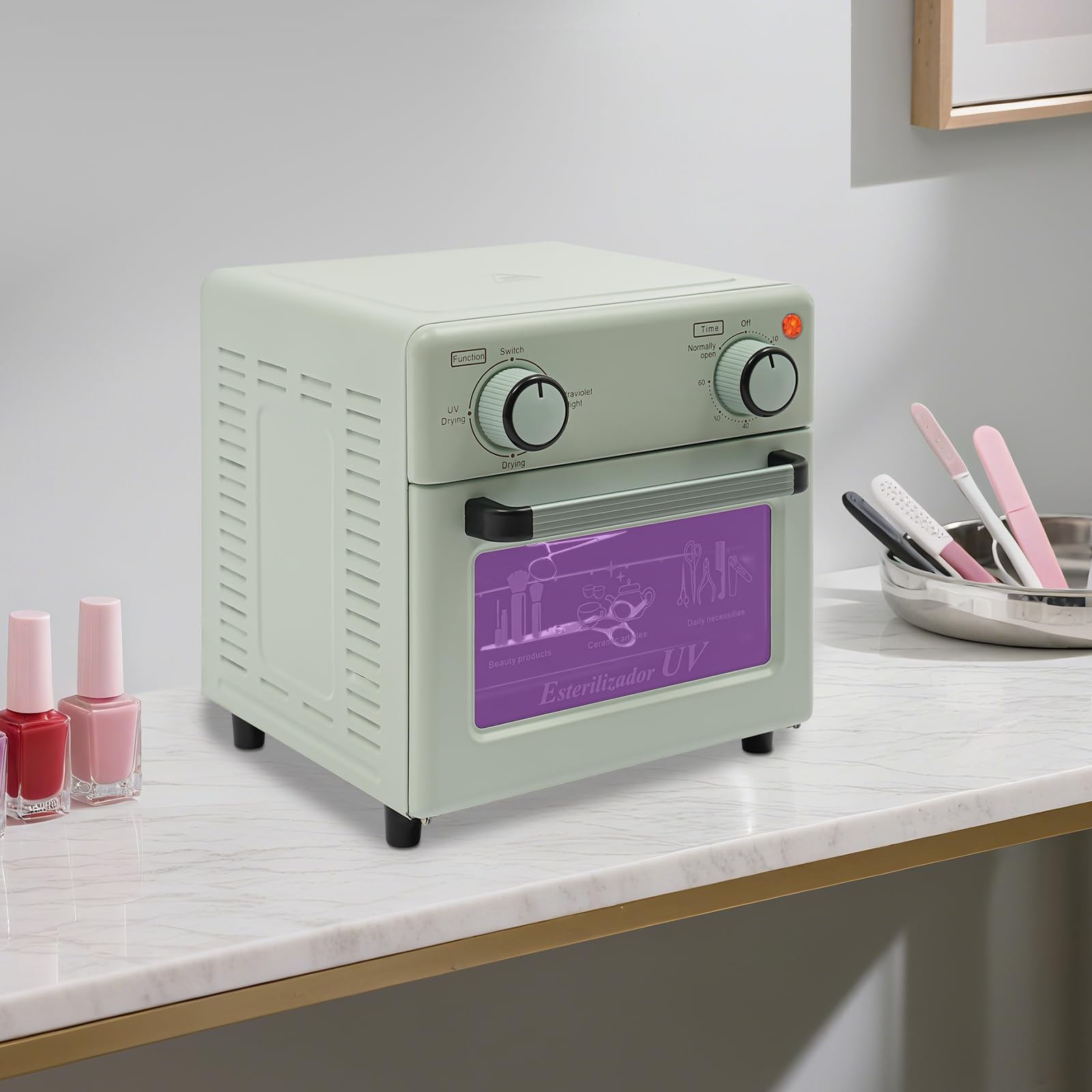 Szafka dezynfekująca UV sterylizator z timerem, 10 l, 2 poziomy