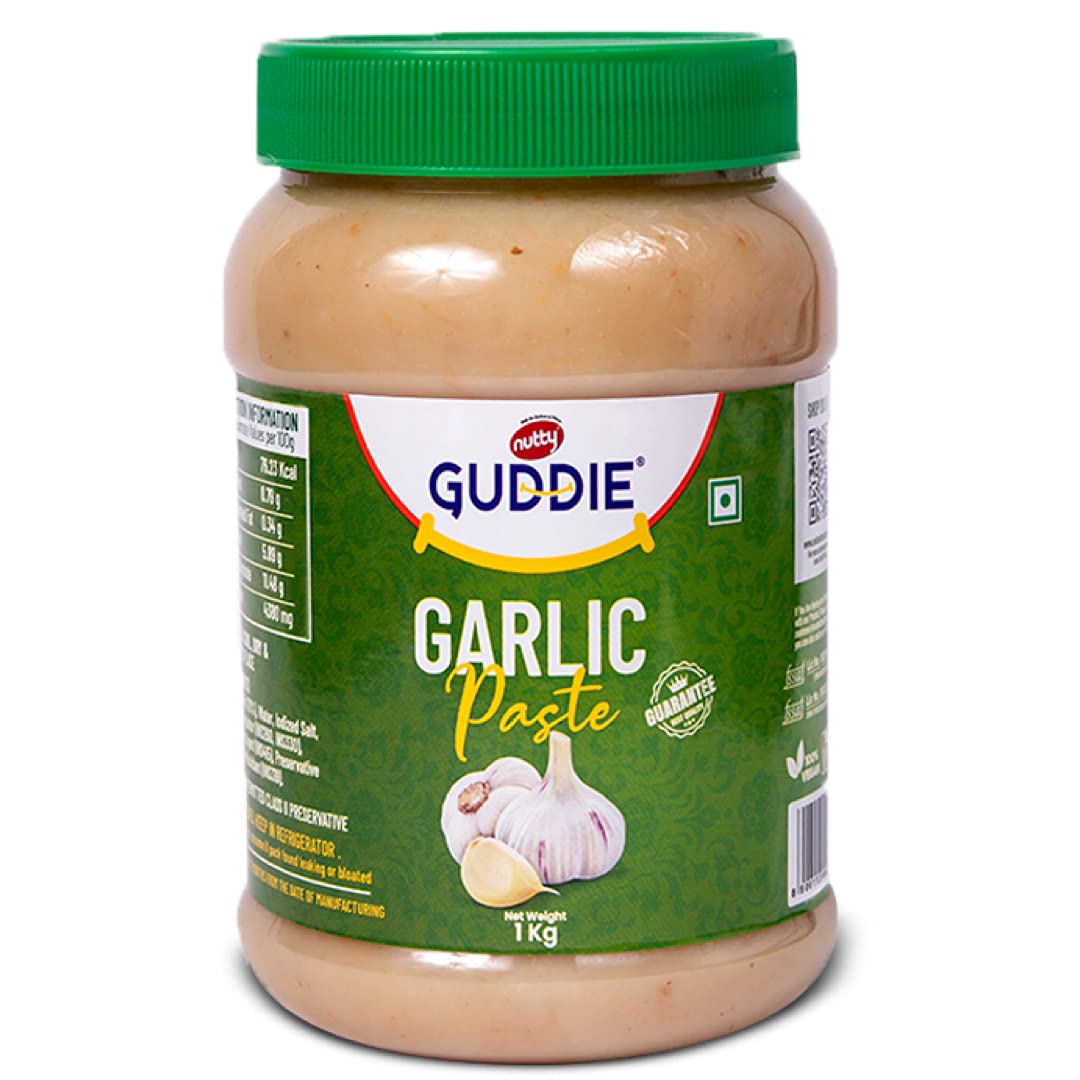 Nutty Guddie Garlic Paste 1kg, 100% Natural, Easy to Cook, Low Cholesterol, No Preservatives & Artificial Colour, Naturally Processed Adrak Lasun Paste (B0771TB89Q) Amazon Price History, Amazon Price Tracker