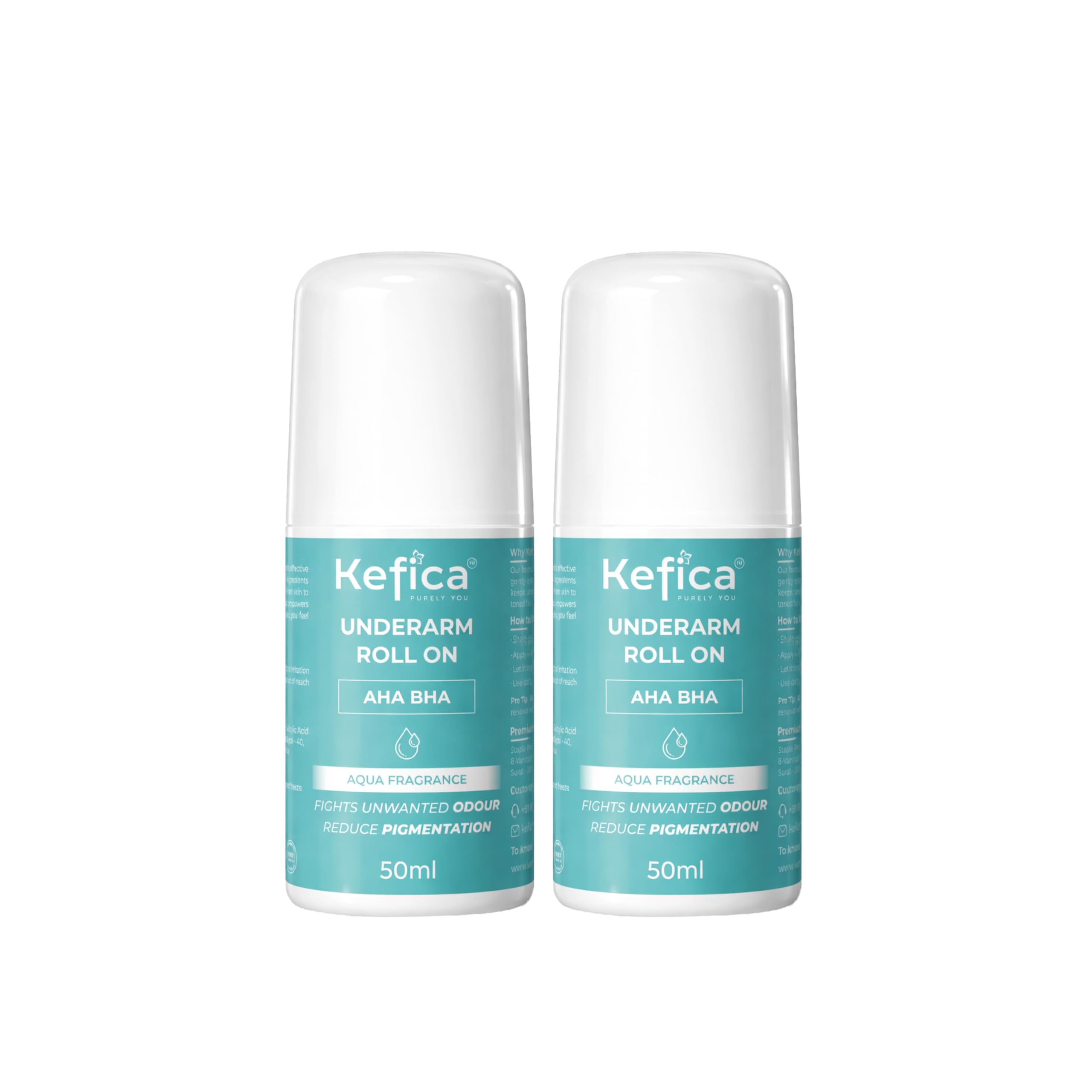 Underarm Roll On Deodorant, 100 ml (50 ml x 2 Units), Unisex | Aqua Fragrance, Daily Underarm Care, Freshness and Smooth Feel-image-14