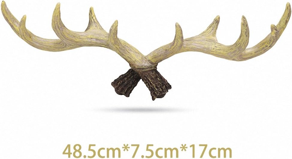 Wecail Deer Antlers Wall Mount Hanger Animal Shaped Coat Hat Hook Heavy Duty, Hanging Wall Sculpture Home Decor Decorative Gift