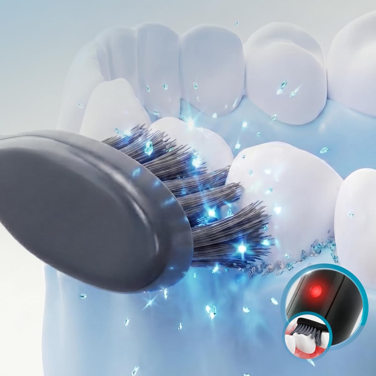 Cecotec Brosse à Dents Électrique Sonique avec Oscillation 60° et Écran ToothCare EliteSwing Premium. 3 Modes, Autonomie 30 Jours, Capteur de Pression, Base de Charge et 2 Têtes de Rechange, IPX7