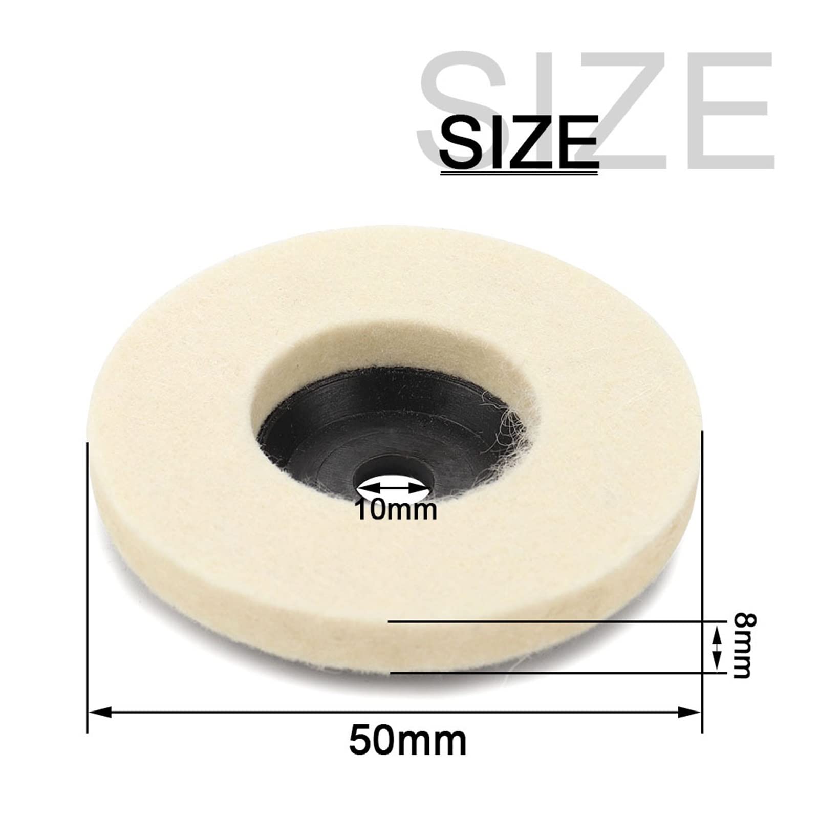 CKLICS Grinding Disc 5pcs 2inch/3inch Polishing Wheel, Polishing Pads Angle Grinder Wheel Felt Polishing Disc for Metal Marble Glass Ceramic Tool (Size : 50mm)