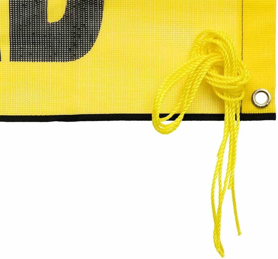 Mytee Products (4 Pack) 18"x84" Oversize Load Sign w/Grommets & Rope - Mesh Wide Oversized Load Banner for Trucks, Vehicles, Trailer - Semi Truck Accessories