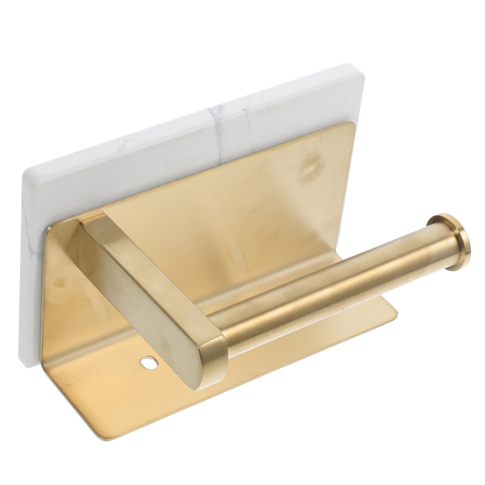 Porta Carta Igienica Mensola in Marmo, Acciaio Inox da Parete | Porta Asciugamani di Carta da Bagno Mensola in Marmo, Distanza Fori Centrali 8, 3cm, per Bagno