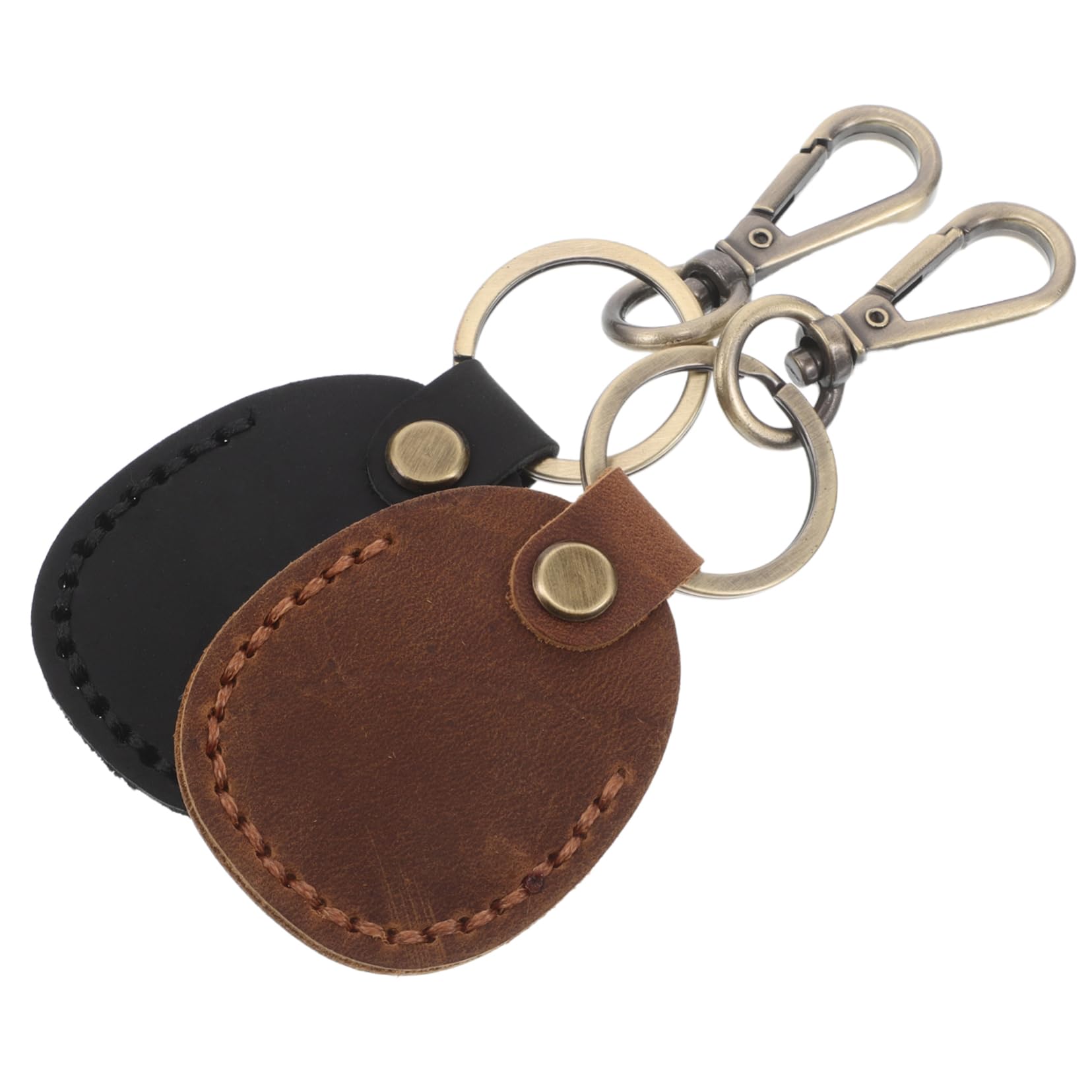 ifundom 2pcs Vintage Suede Card Holder Key Cover Pu Material for Residential Access