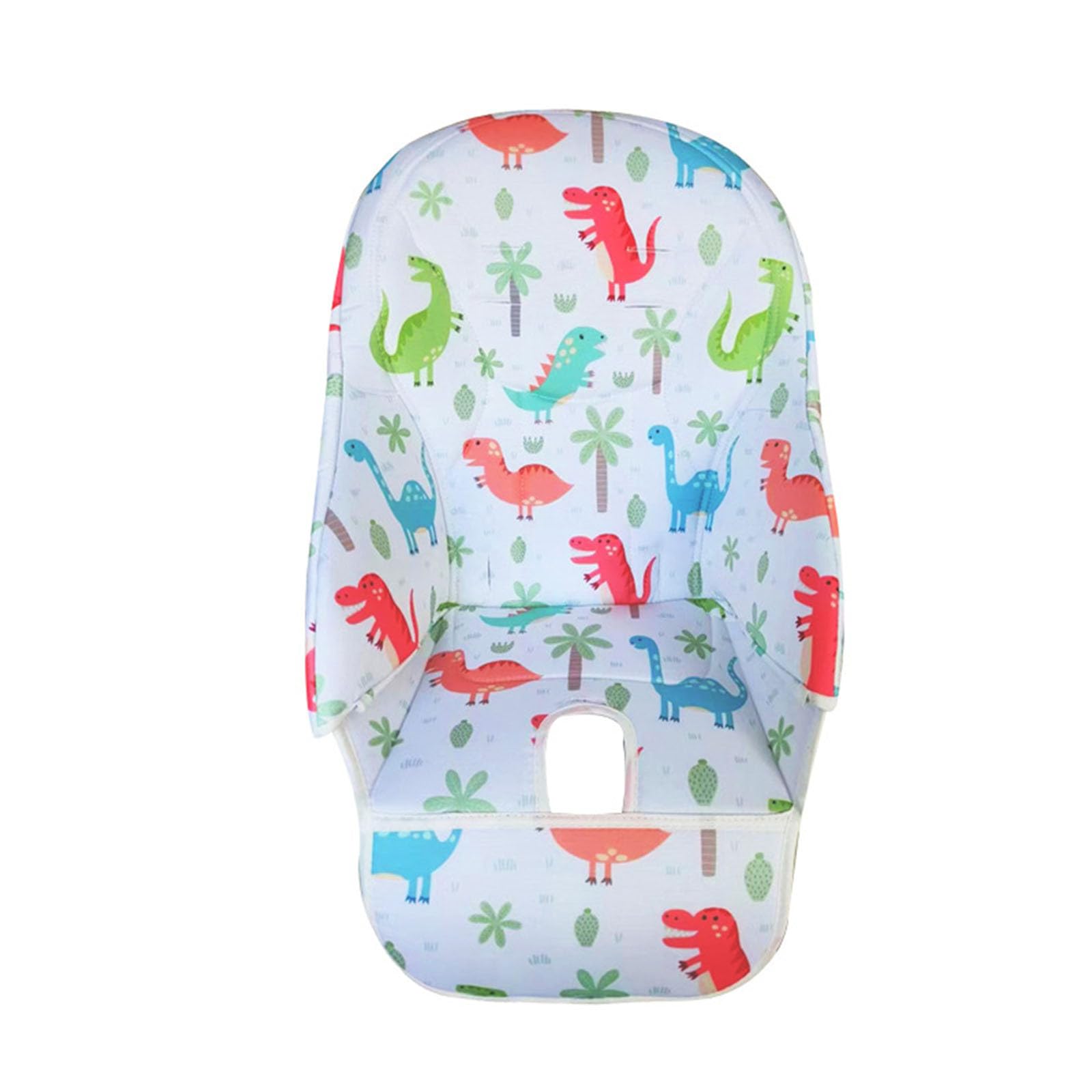 Hiseng Baby Dining Chair Cover PU Leather Baby High Chair Cover, Printed Baby High Chair Cushion Cover Universal Comfortable Padding Seat Cover for Kids Children Boys Girls (Dinosaur,40x83cm)