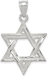 Colar de prata esterlina 925 joia judaica com pingente de estrela de Davi religiosa judaica joias finas para mulheres presentes para ela