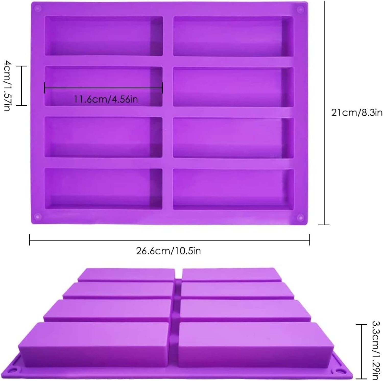 Silicone Bake Molds Mini Rectangle Shapes Silicone Mold Chocolate Bar Soap Mould Mousse Dessert Cake Tray Form For Pastry 2Pcs 01